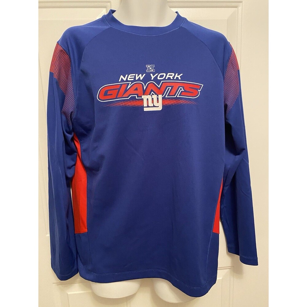 Nike Men's New York Giants Medium Long-Sleeved Shirt Size XL‎ Blue Logo Blue Red